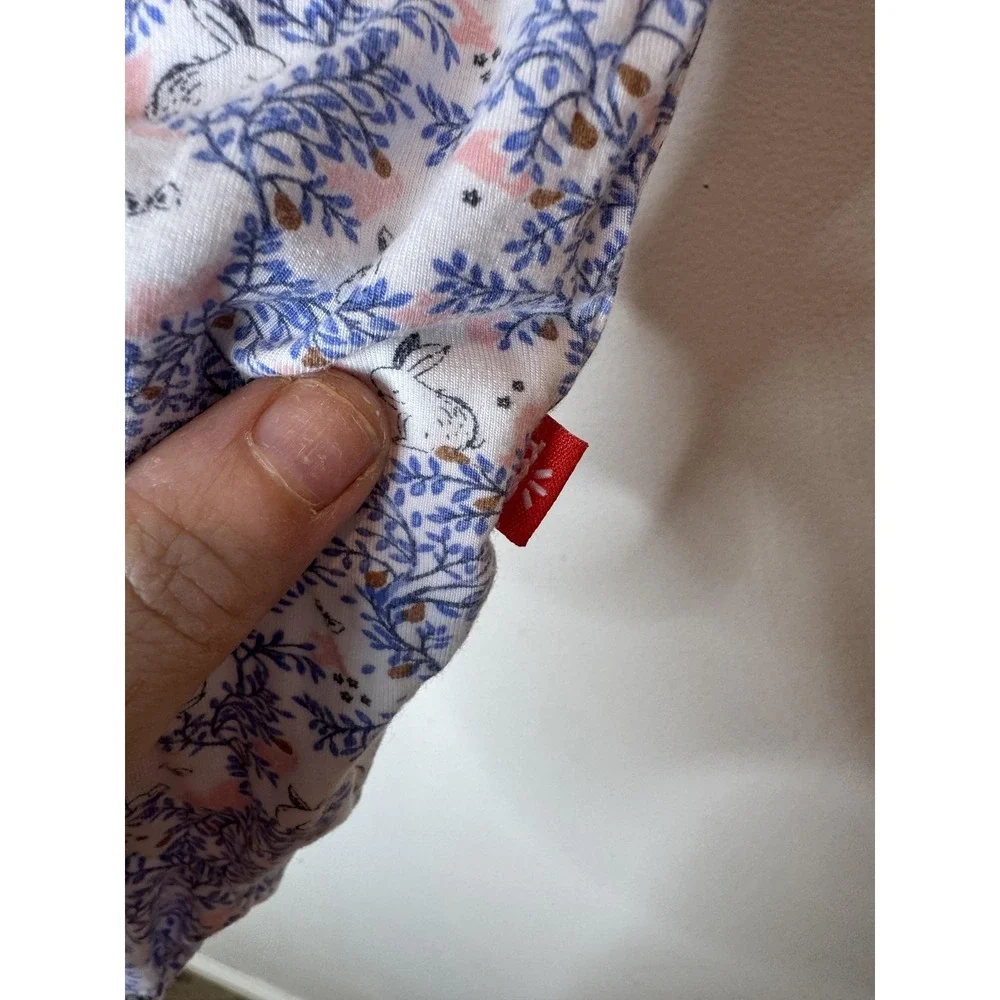 Magnetic Me Sleeper Baby Girls 3-6 Months Blue Bunny Floral Modal Magnetic